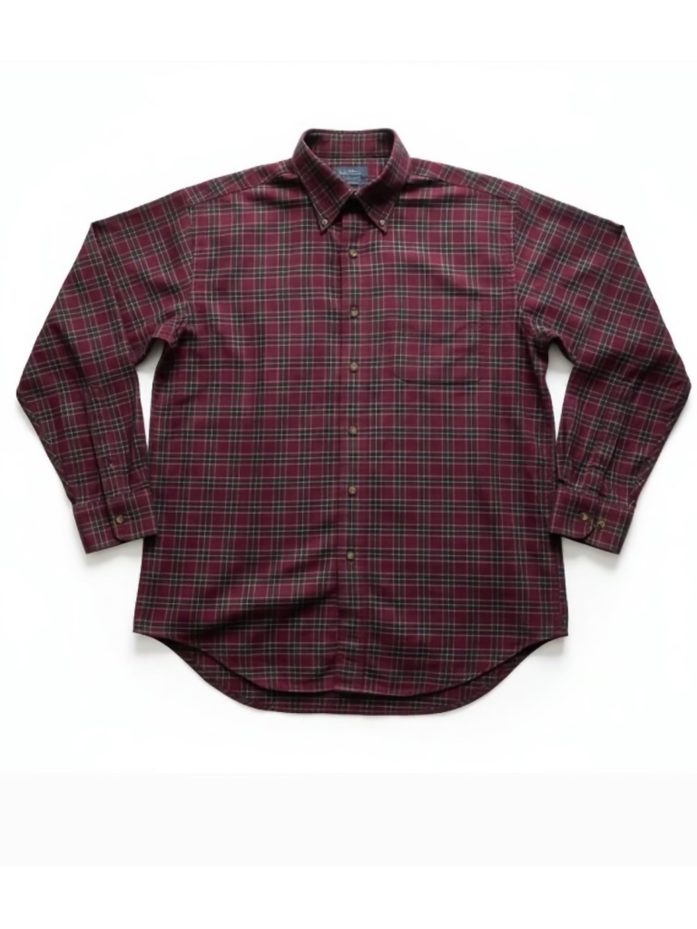 Brooks Brothers Red Plaid Button Down Shirt Cotton Long Sleeve Size XL